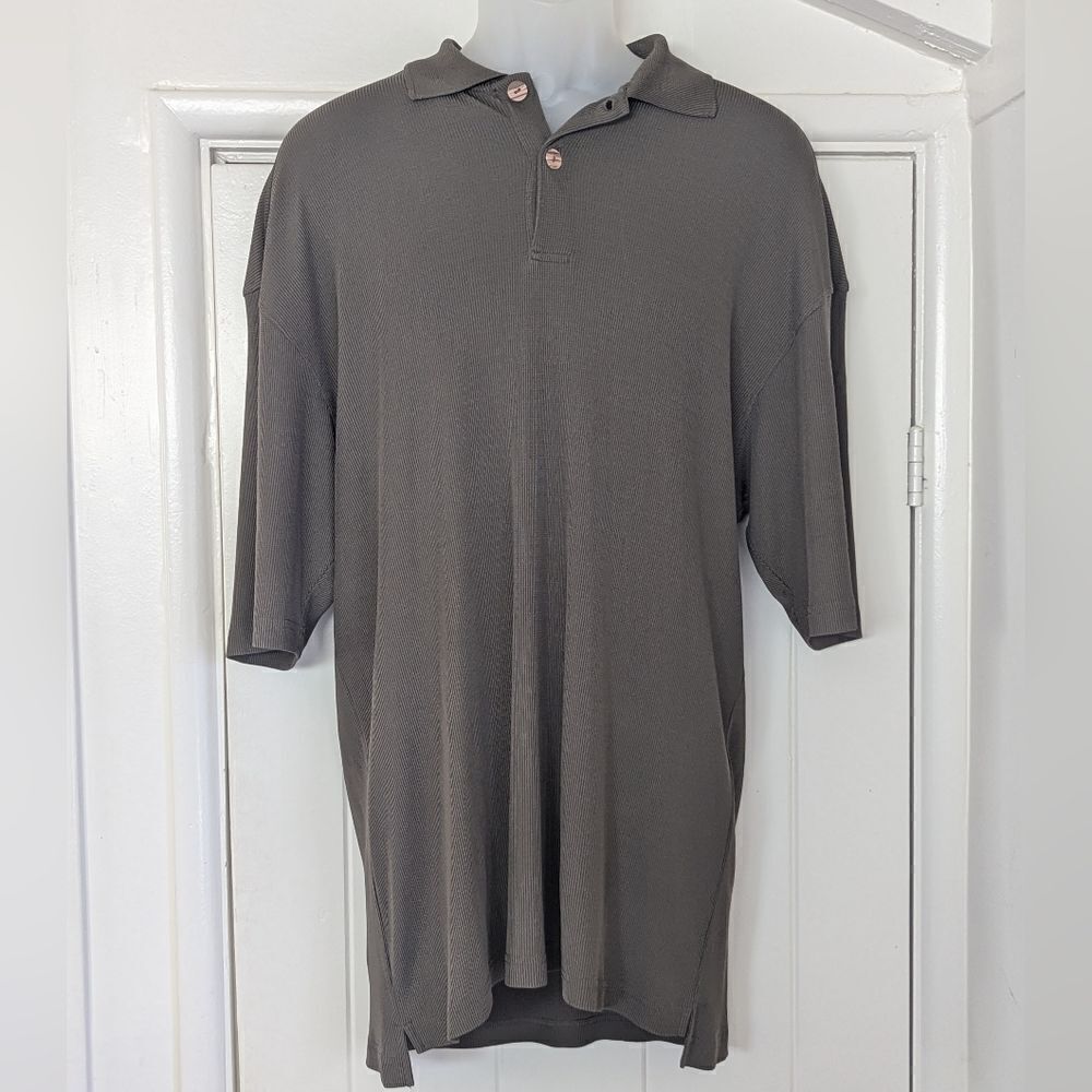 VTG Jhane Barnes Silk Polo Top Quiet Luxury Preppy Academia LG